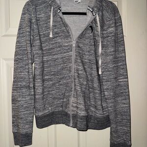 PINK Victoria's Secret Gray Zip-Up Hoodie